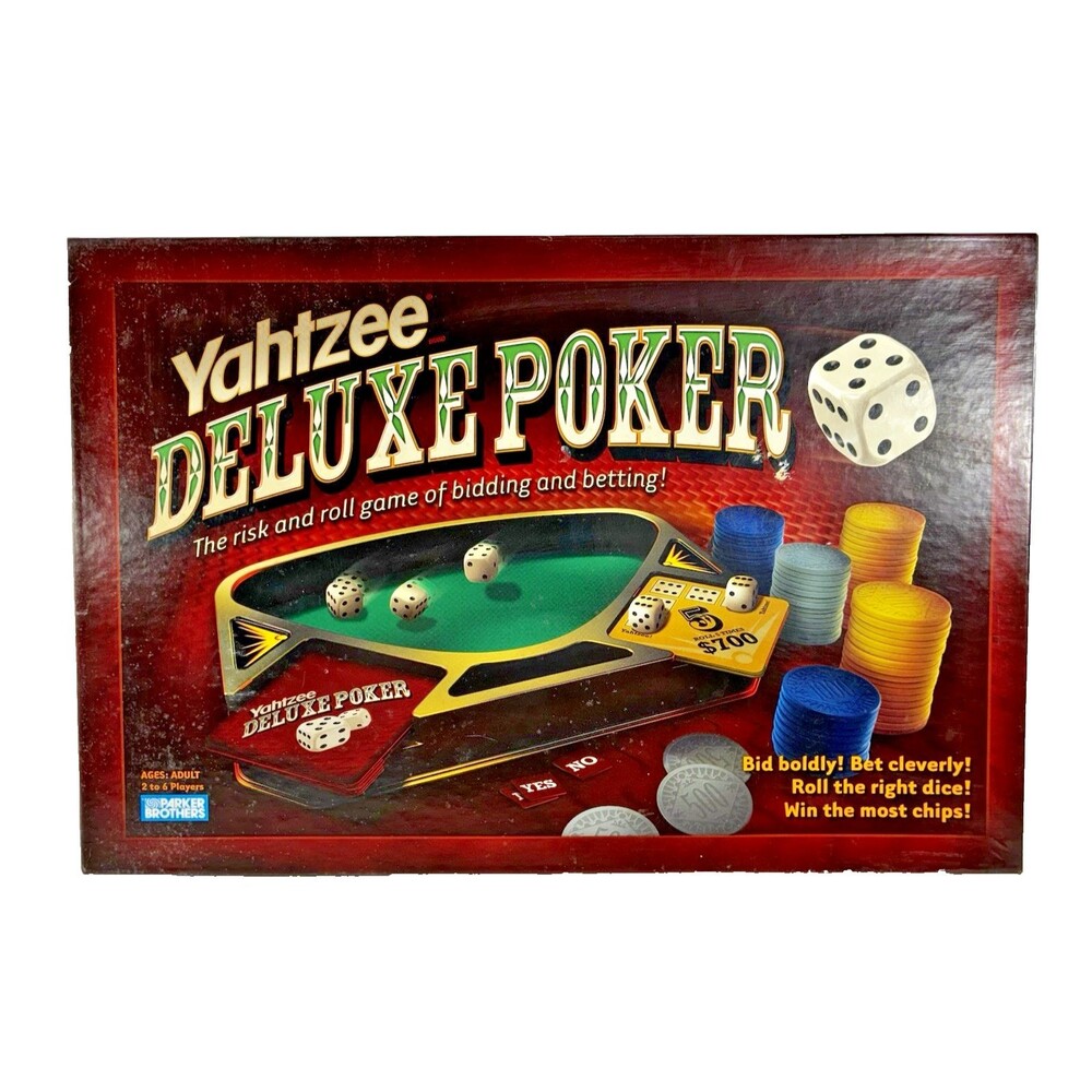 Yahtzee Deluxe Poker Vintage 2005 Parker Brothers Board Game Complete